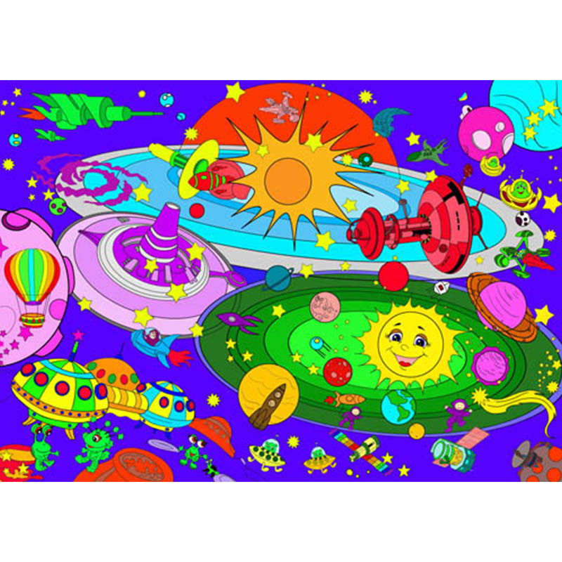 Величезна розмальовка "Космічні пригоди" 130002, 58х81 см Вінниця - фото 1