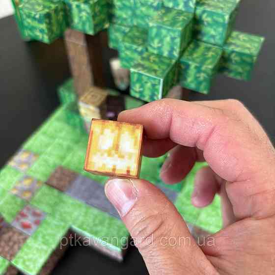 Магнітний конструктор Майнкрафт 128 блоків база у лісі з фігурками Dream World Minecraft LZCK 030 Хмельницький