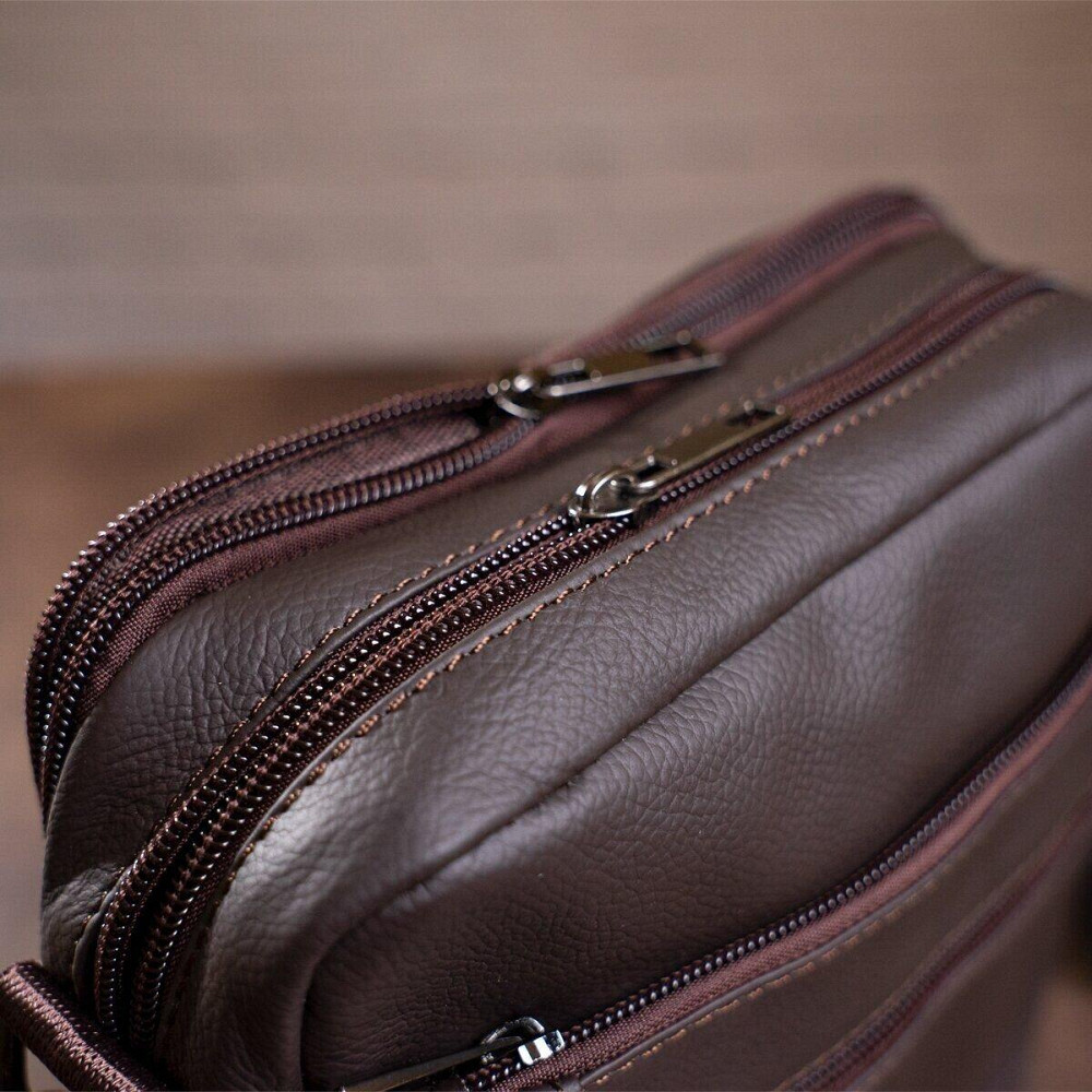 Сумка чоловіча компактна Vintage 14746 Коричнева Київ - фото 2