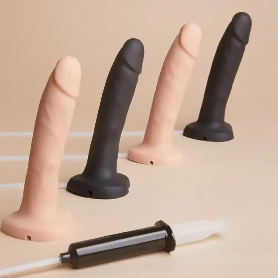 Фалоімітатор, що кінчає Strap-On-Me Squirting Cum Dildo Realistic Black, діам. 3,5 см, силікон Львів