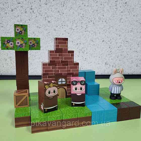 Магнітний конструктор Лабубу 76 деталей BZ 94-3 ПОДВІЙНИЙ МАГНІТ Хмельницький