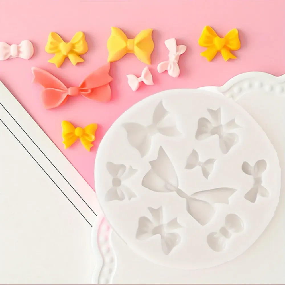 Молд силиконовый Бантики 89 мм серый Киев - изображение 8