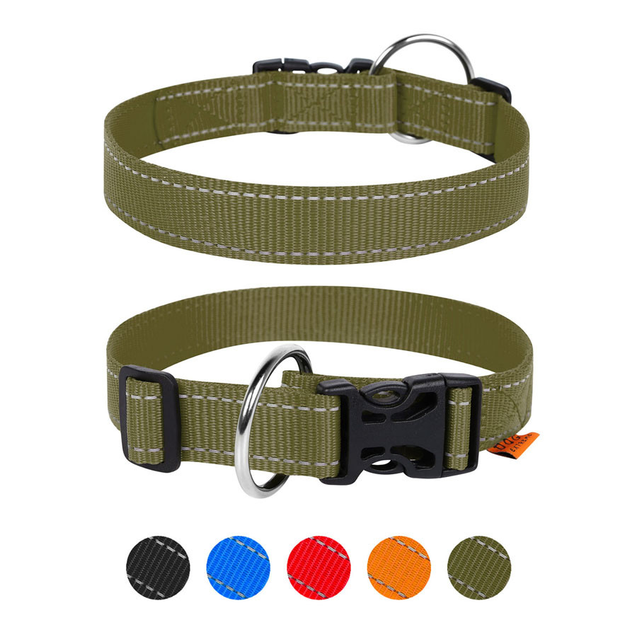 Нашийник Dog Extreme з нейлону регульований (ширина 20мм, довжина 25-40 см) хакі Коломия - фото 1