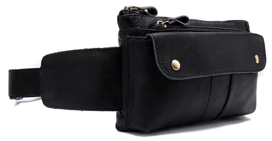 Бананка кожаная Vintage 14809 Черная Киев - изображение 6