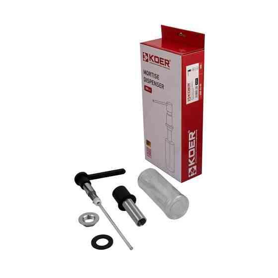 Дозатор для мийного засобу врізний Koer SDB-03-05 300 мл (колір чорний) (KR5633) Київ