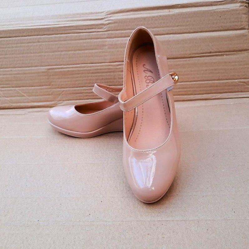 -Жіночі Туфлі на Танкетці Бежеві на Платформі Лакові Шкіряні (розміри: 37,39,40,41,42) — 6-13 Дніпро - фото 8