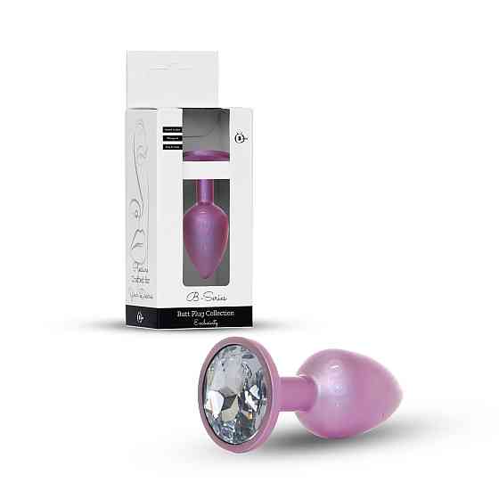 Анальна пробка B-Series Plug Jewellery Pearl Pink PLUG, металева, рожева, L Sex Aura Київ