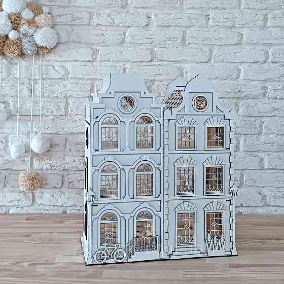 Ажурний ляльковий будиночок 45 см з повним набором меблів 16 одиниць. Ірпінь