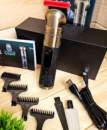 Тример для стриження VGR V-296, 4 насадки, LED display Київ