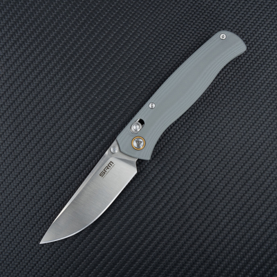 Ніж складаний туристичний SRM Medal 255L-GK2 (8.2 см) 10Cr / G10 сірий Київ - фото 5