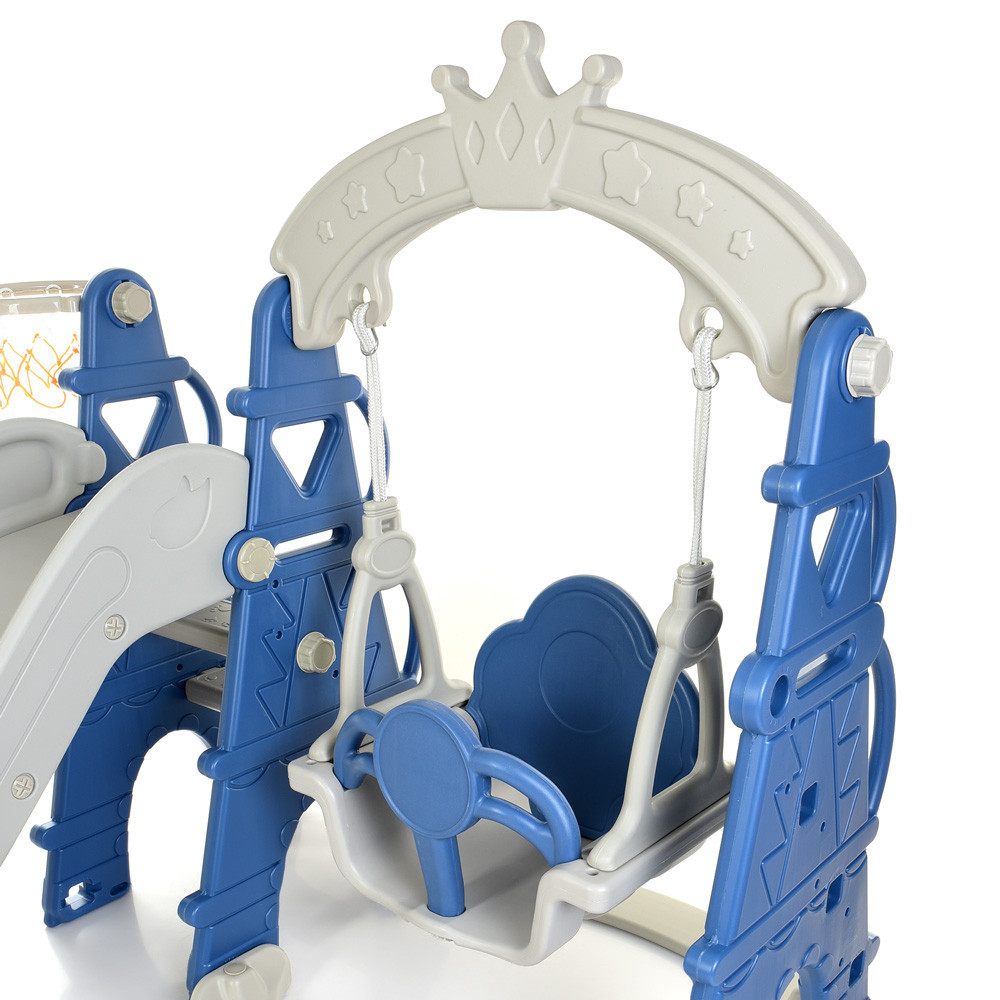 Детский игровой комплекс Bambi 3в1 горка качеля баскетбол (CASTLE-4) для детей Киев - изображение 6