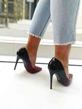 Vices Туфлі жіночі VICES червоні еко-лак каблук 11см (1058-19) (2391) Коломия