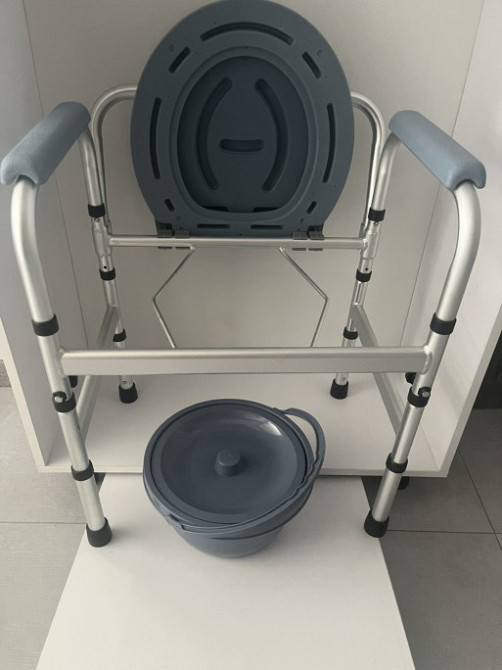 Кресло-туалет, алюминиевое, усиленное, регулируемое по высоте -FY 811 LF2 Днепр - изображение 3