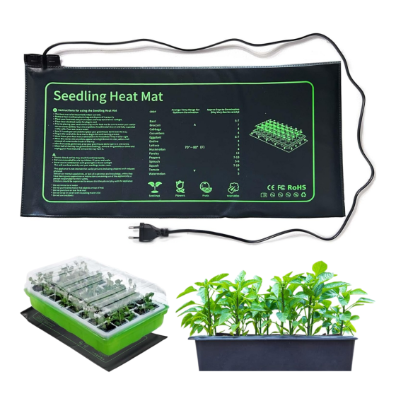 Термокилимок для розсади зі швидким нагріванням | Килимок для пророщування насіння, 25x52см 20Вт Кам'янець-Подільський