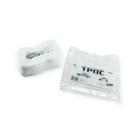 Трос стрічка 8 т х 5,0м х 75мм гак/білий/кульок буксир. Мукачево