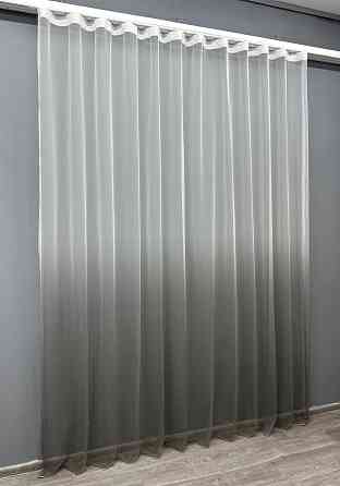 Тюль VR-Textil 1648т Грек-сітка омбре Сірий 300х270 см (42-0623) Київ