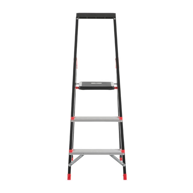 Драбина сталева, 3 сходинки, лоток для інвентарю, висота: 1132 мм, висота: висота до платформи: 630 мм, 150 кг INTERTOOL LT-0053 Київ - фото 3