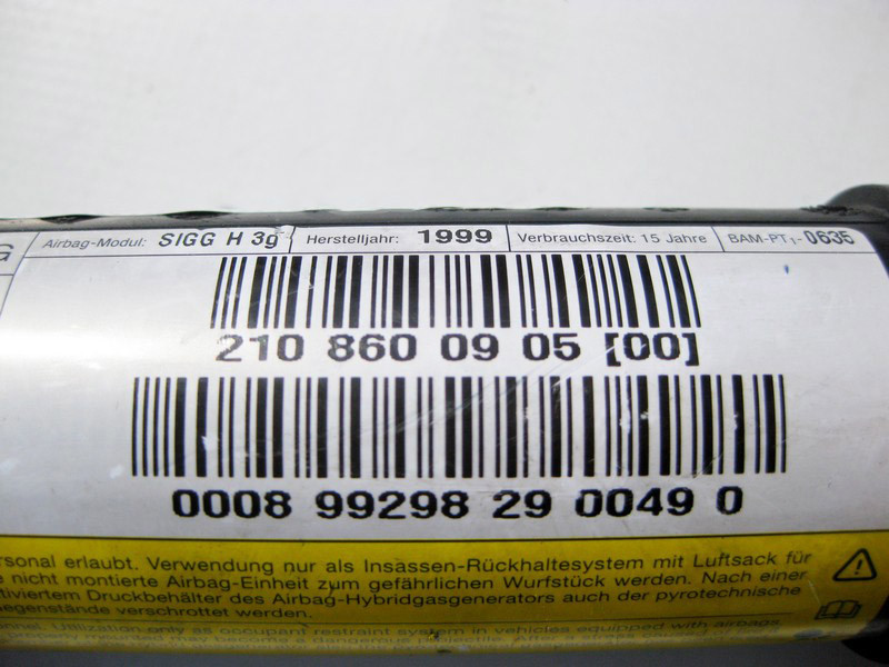 Mercedes-Benz  A2108600905 Ліва стельова подушка безпеки E-Class W210 Одеса - фото 3