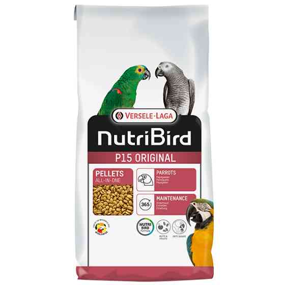 Versele-Laga NutriBird P15 Original ВЕРСЕЛЕ-ЛАГА НУТРІБЕРД ОРІДЖИНАЛ ЩОДЕННИЙ повнораціонний екструдований корм для великих папуг Київ