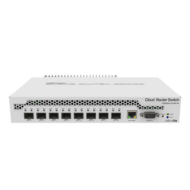 Комутатор MikroTik CRS309-1G-8S+IN (8xSFP+, 1хGE PoE In managment, RS232, L3) 98DX8208 800 МГц Харків - фото 7