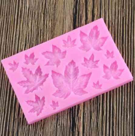 Молд силиконовый Листья 61 на 94 мм розовый Киев