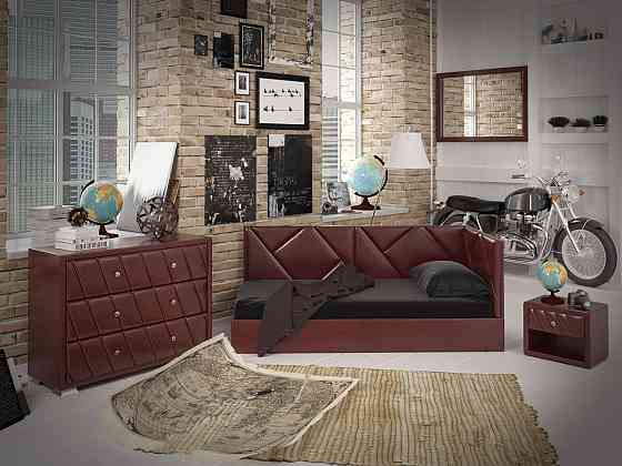 Кровать-диван BaileysDesign без подъемного механизма 90x190 бордовый Киев