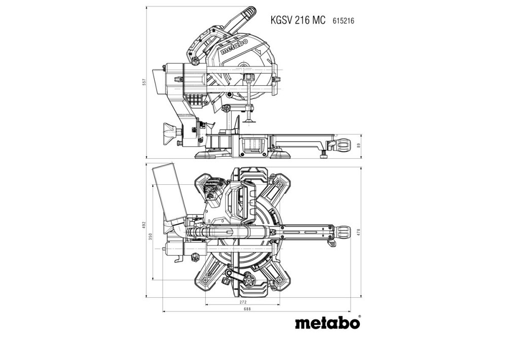 Торцовочная пила Metabo KGSV 216 MC (615216000) Коломыя - изображение 5