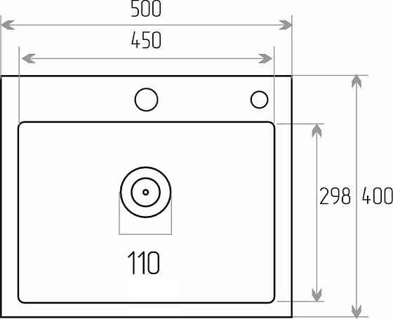 VALESO Кухонна мийка 50*40 PVD чорна Valeso Handmade (3,0/0,8) Киев
