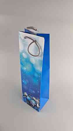 Пакет новогодний  бумажный под  бутылки-003 (12 шт) Харьков