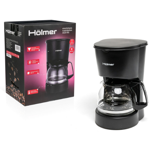 Кавоварка електрична крапельна 600W 600мл чорний HCD-012 Holmer Житомир - фото 5