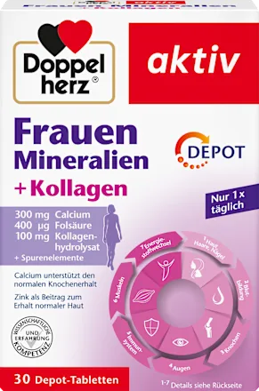 Doppelherz Frauen Mineralien + Kollagen Tabletten 30 St Таблетки «Женские минералы + коллаген» 30 шт Киев - изображение 1