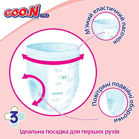 Трусики-підгузки Goo.N Plus для дітей (розмір 6(XXL), 13-25кг, 28 шт.) Дніпро