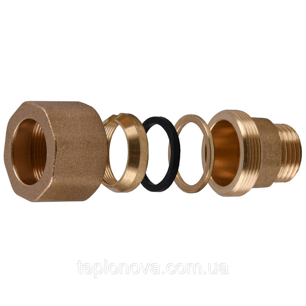 З'єднання затискне пряме для труби Ø22 мм 1/2| Н латунне LS332S OPTIMUM Чернівці - фото 3