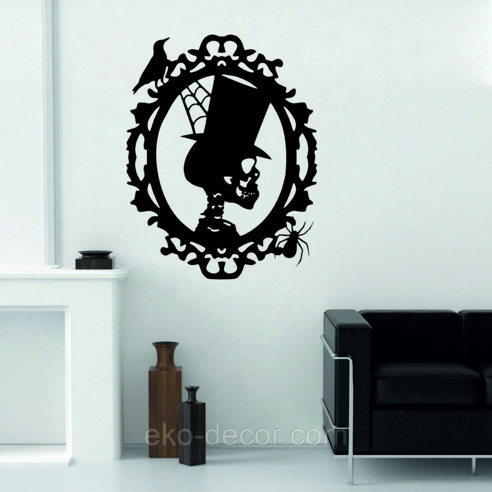 Декоративное настенное Панно «Скелет», Декор на стену 110*85 см, Черный Киев - изображение 4