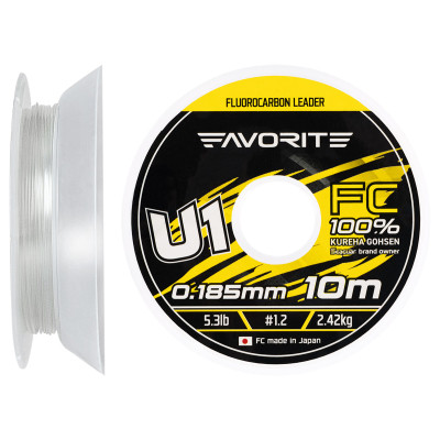 Флюорокарбон Favorite U1 FC 10m 1.2/0.185mm 5.3lb/2.42kg (1693.11.76) Винница - изображение 1