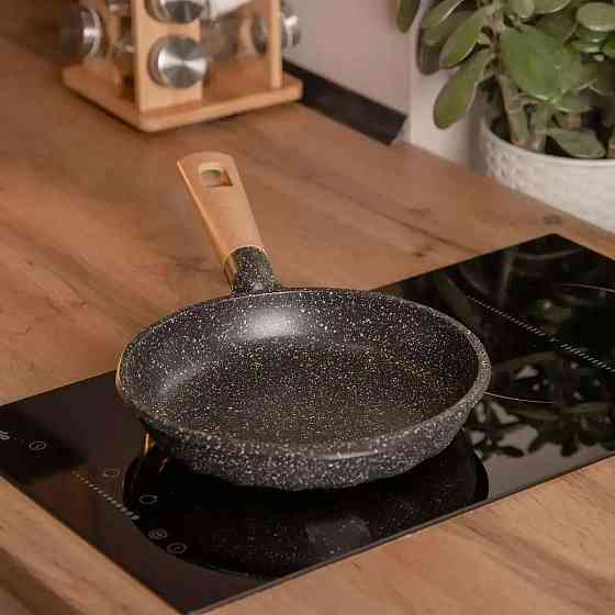 Сковорода с мраморным покрытием 22 см, 1,4 л, черная Киев