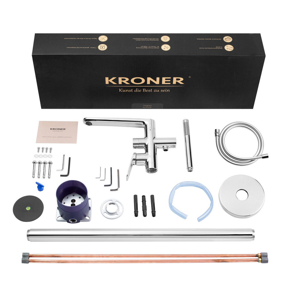 Змішувач для ванни Kroner Element 211339-0101 Київ - фото 9