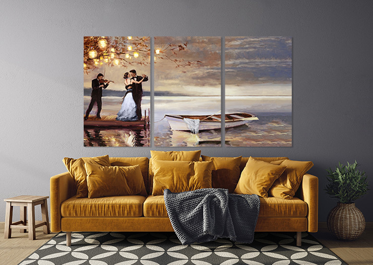 Модульная картина в гостиную / спальню   Закохані    ART-314_3A 100х150 см Киев - изображение 3