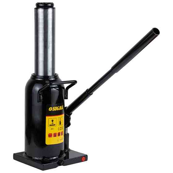 Домкрат гидравлический бутылочный 20т H 242-452мм SIGMA (6101201) Ровно