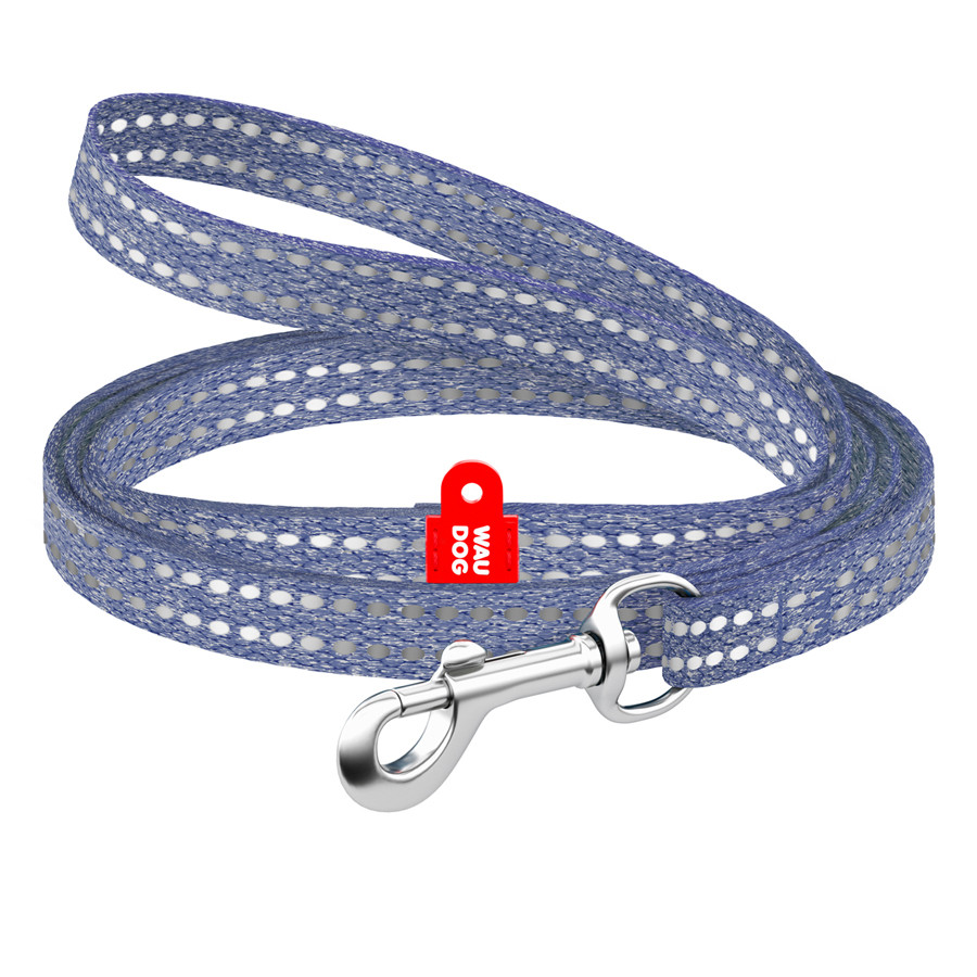 Повідець для котів та дрібних порід собак з відновленої бавовни WAUDOG Re-cotton світловідбиваю Коломыя - изображение 3