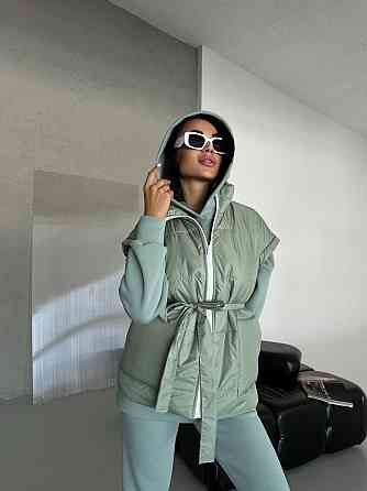 Женский теплый костюм тройка (жилетка+штаны+худи) Одесса