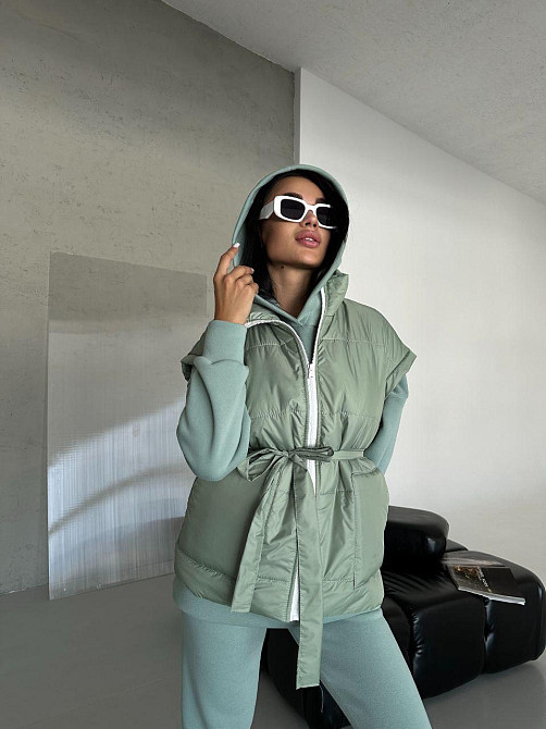 Жіночий теплий костюм трійка (жилетка+штани+кофта) Одеса - фото 4