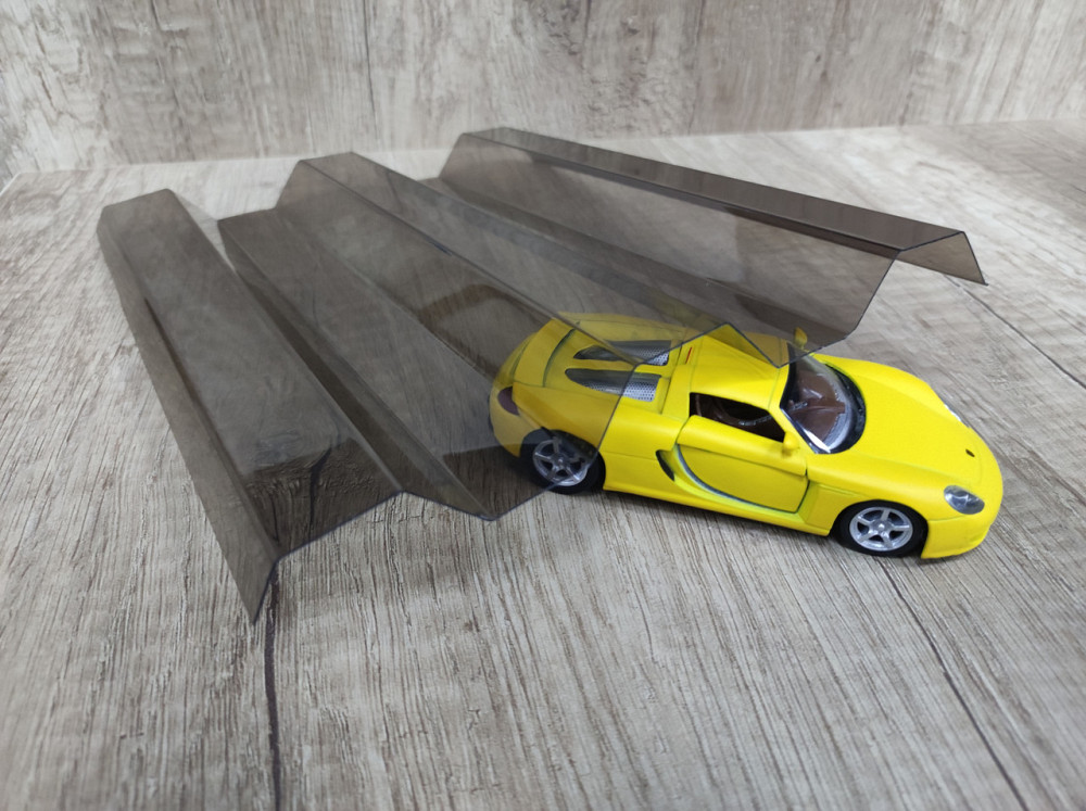 Профільований полікарбонат монолітний TOPLIGHT 76/18 бронза 0,5мм 104х300см Київ - фото 1