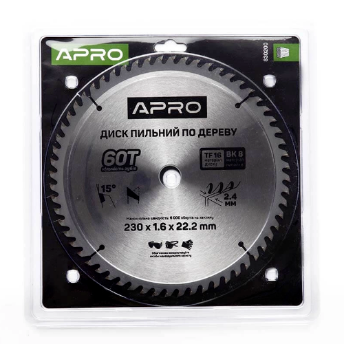 Диск пиляльний по дереву d230мм*22,23мм 60T APRO Житомир
