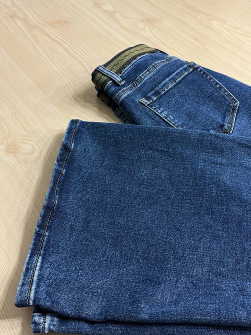 Джинсы женские Derun 8199 палаццо широкие с ремнем синие, синий, 29, 29, 78 см, 109 см Киев - изображение 6