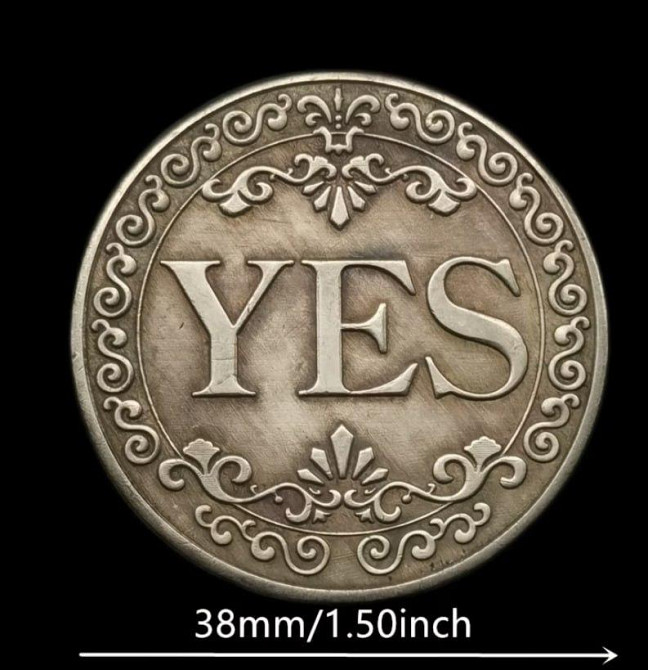 Декоративная монета YES NO для гаданий и принятия решений, 1 шт, 38 мм Киев - изображение 3