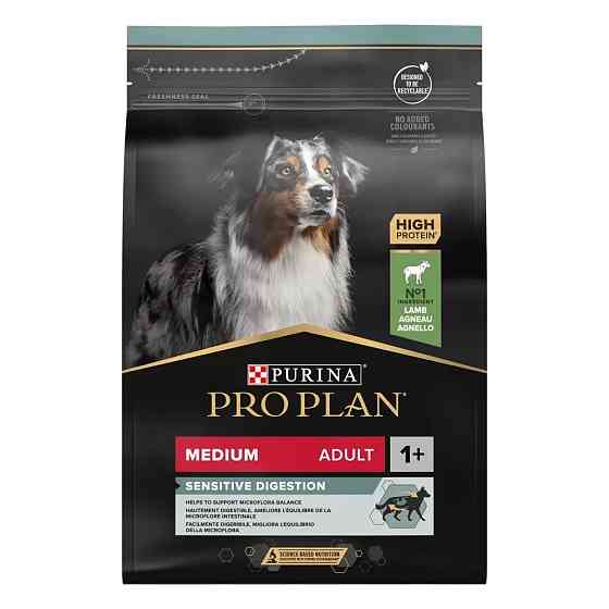 Сухой корм PRO PLAN Medium Adult 1+ Sensitive Digestion для взрослых собак средних пород, с чувствительным пищеварением, с ягненком, 3 кг Киев