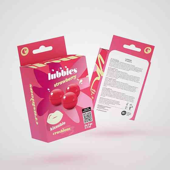 Кульки для масажу Crushious Lubbies зі смаком полуниці, 3 шт Sex Aura Київ