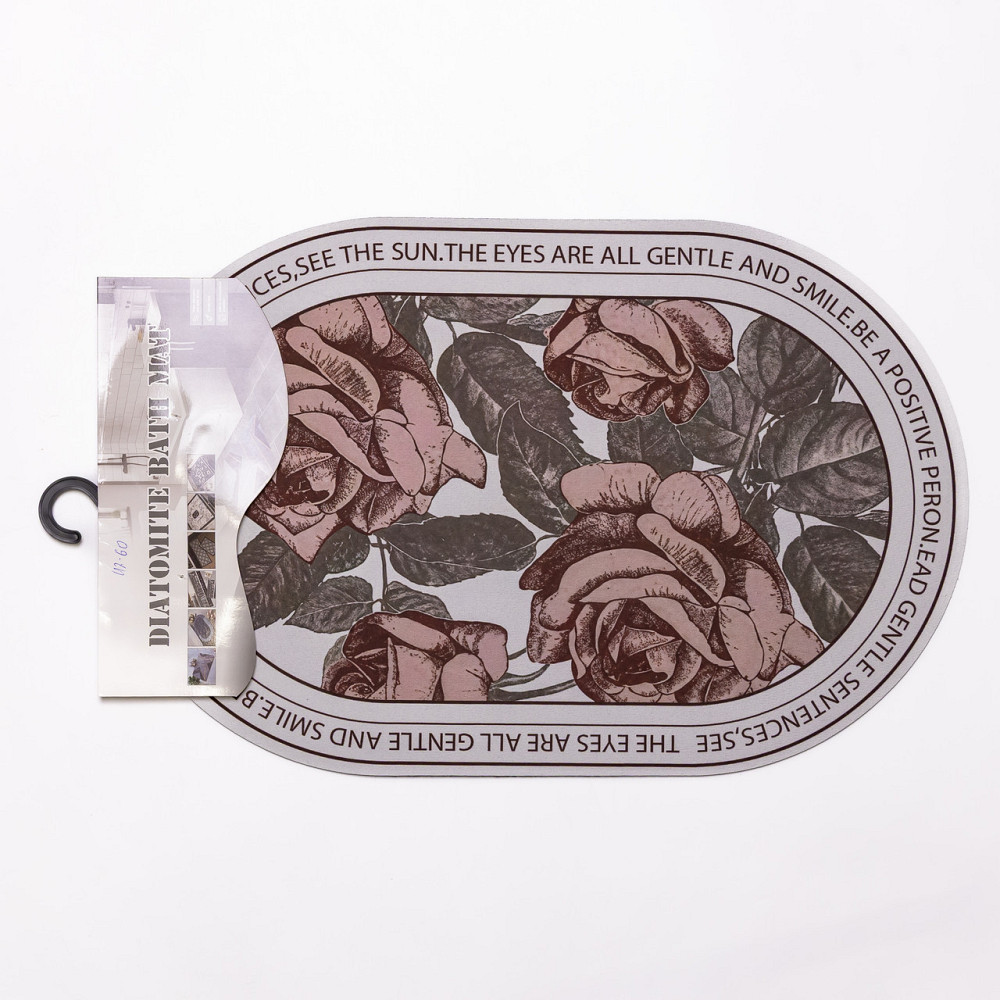 Діатомітовий овальний килимок Sentences 38×58 (см) вологопоглинальнючий HP-42-60 Коломыя - изображение 3