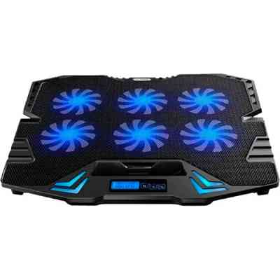 Підставка до ноутбука IceCoorel 10-17", 6*70mm 1800 RPM, 2*USB, + LCD, 365*297*30mm, Black (K8) Вінниця